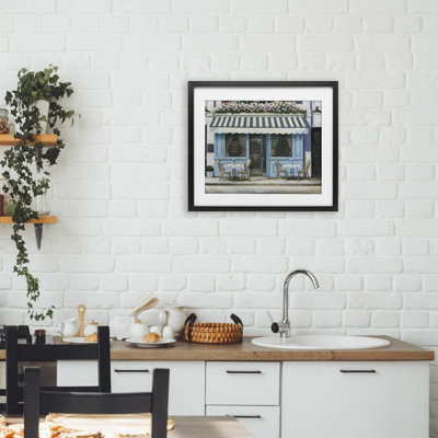 Scenic Restaurant and Bistro Framed Print Under Glass, design by Ani Wierling