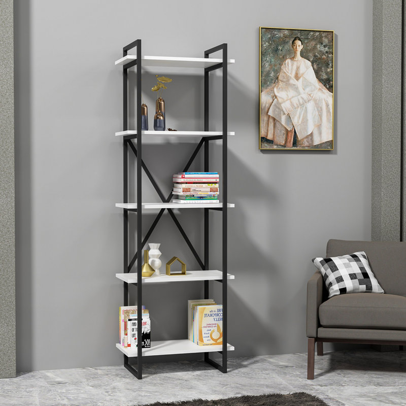 Bibliothèque, 180cm H x 90cm W x 34cm D, Blacks Blanc