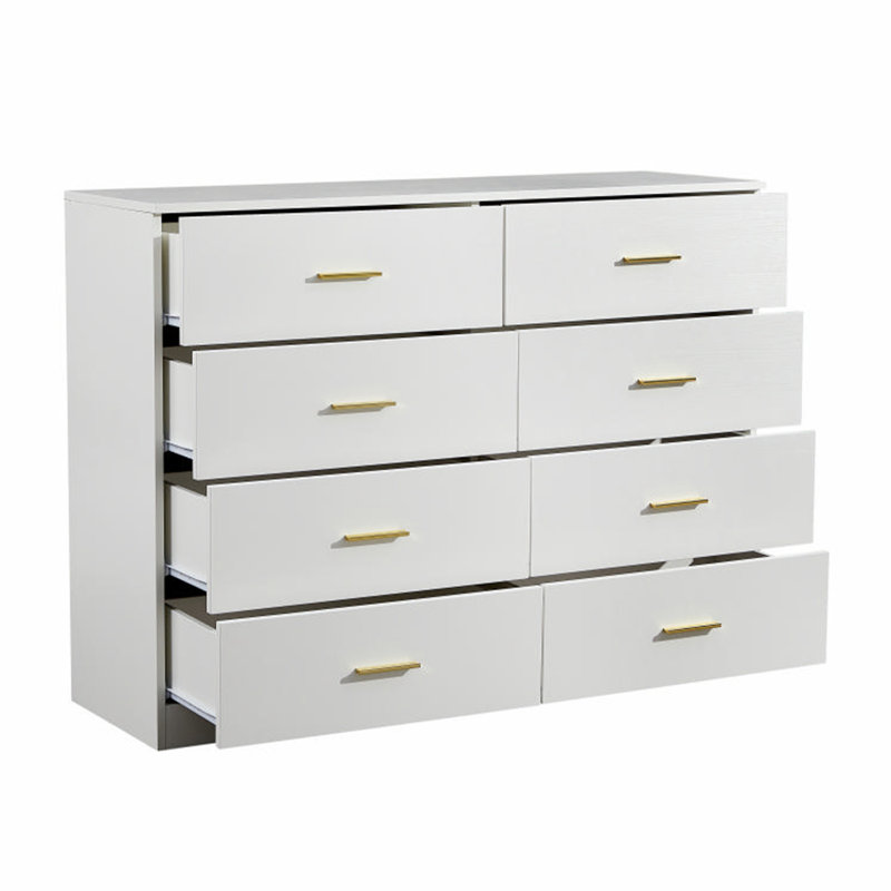 Commode d'appoint 8 tiroirs Olite, Blanc