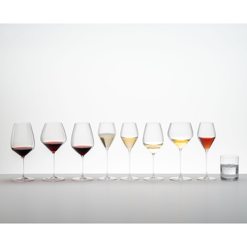 Elegant Clear Glass Wine Goblets Set of 2