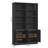 Idlewild 71.1"H X 47.2"W Double Standard Bookcase With Storage Cbinets, Home Library Bookcase, Black-1453980190