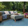 Melida Navy/Aqua Indoor/Outdoor Area Rug