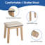 Bark Dressing Table with Mirror