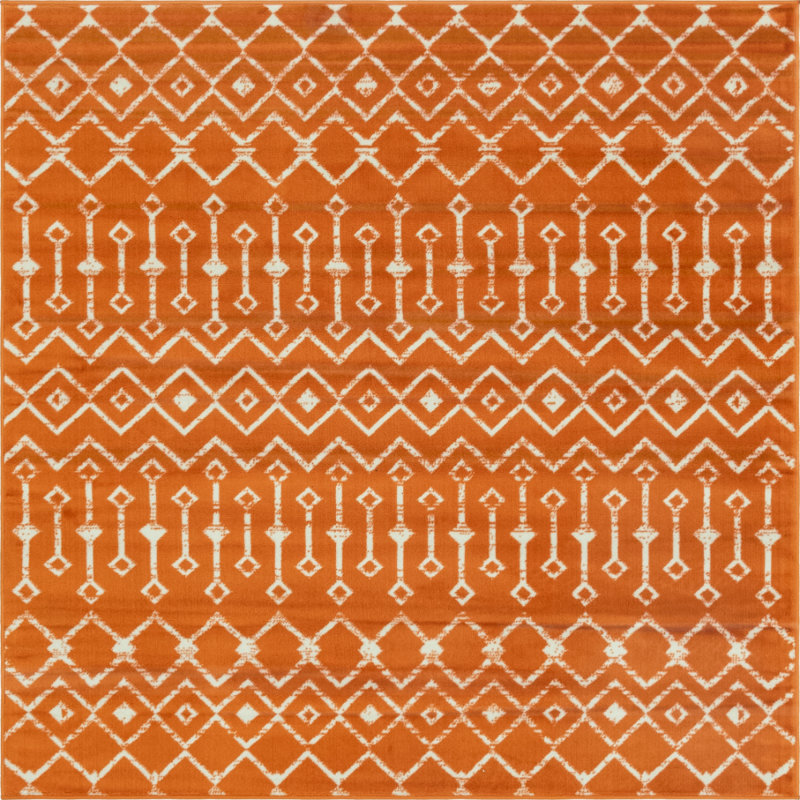 Moroccan Area Rug, Square 183cm