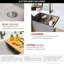 Évier de cuisine encastré à tablier simple en granite gris 30 po-81172337