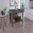 Kitchen Island, Four Legs, Three Shelves - White / Light Oak-883640498-883640510