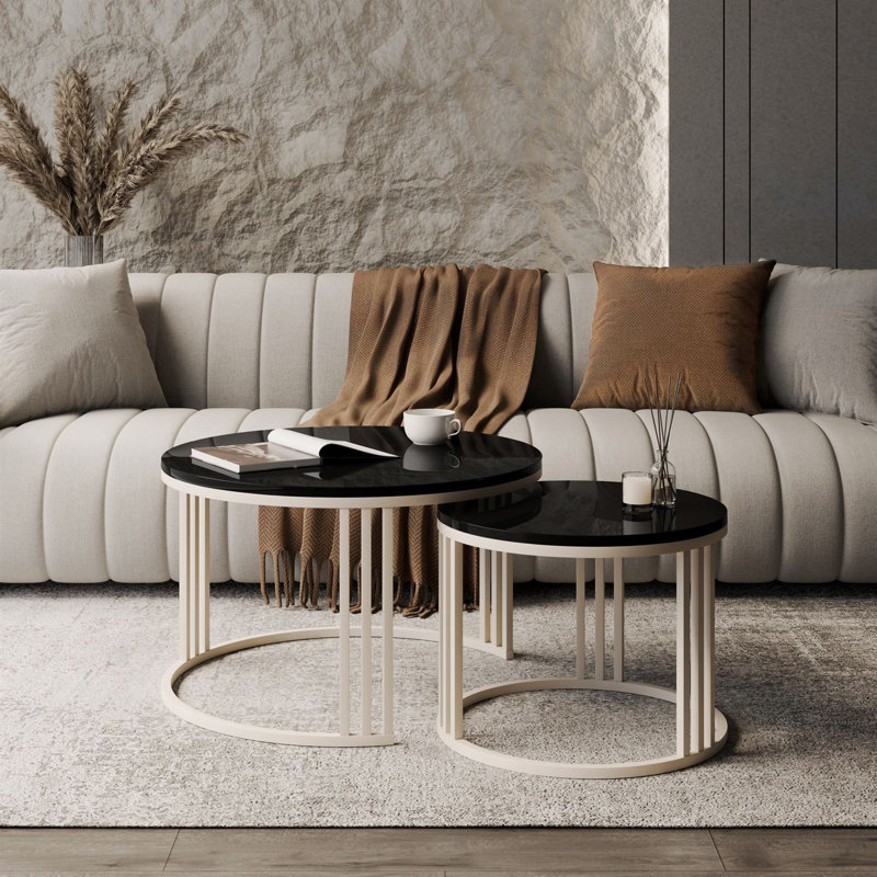 Frame Coffee Table, Black Gloss, Wood