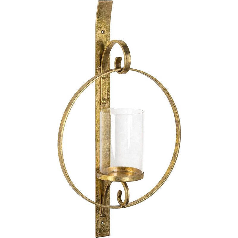 Applique murale en verre 21,75 po Doria, Or