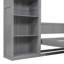 Lit escamotable avec tablettes murales intégrées, conception pliable, cadre de rangement-83436412-83436387