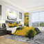 Ensemble de housse de couette en marbre acrylique peint à la main designart-35229269