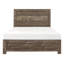 Grand lit en bois brun rustique avec tête de lit, rails et chambre à coucher-1386912017-1386912016