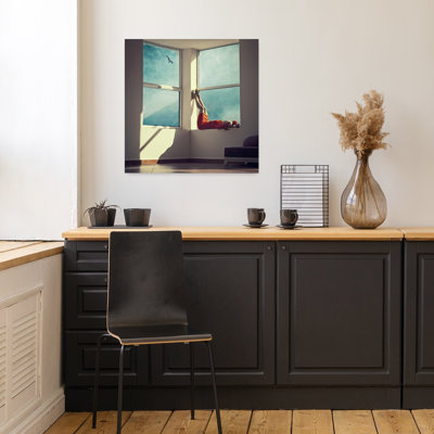 Legs Up Window View by Ambra - Wrapped Canvas Print