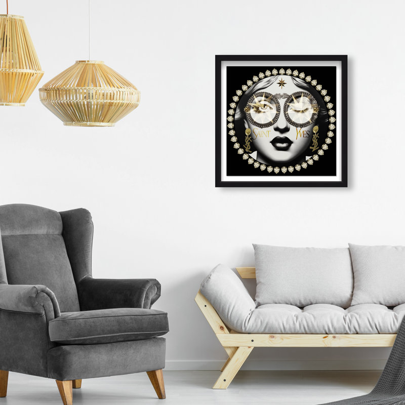Dazzling Rockette Canvas Fashion Print by Oliver Gal, 21.5"H x 21.5"W, Black Frame