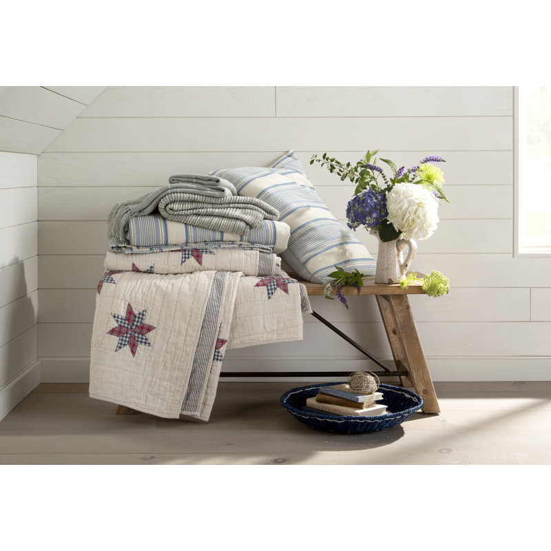 Ensemble de courtepointe réversible 100% coton Absecon, Simple