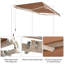 Auvent de terrasse standard rétractable en tissu l 8,2 pi x P 7 pi
