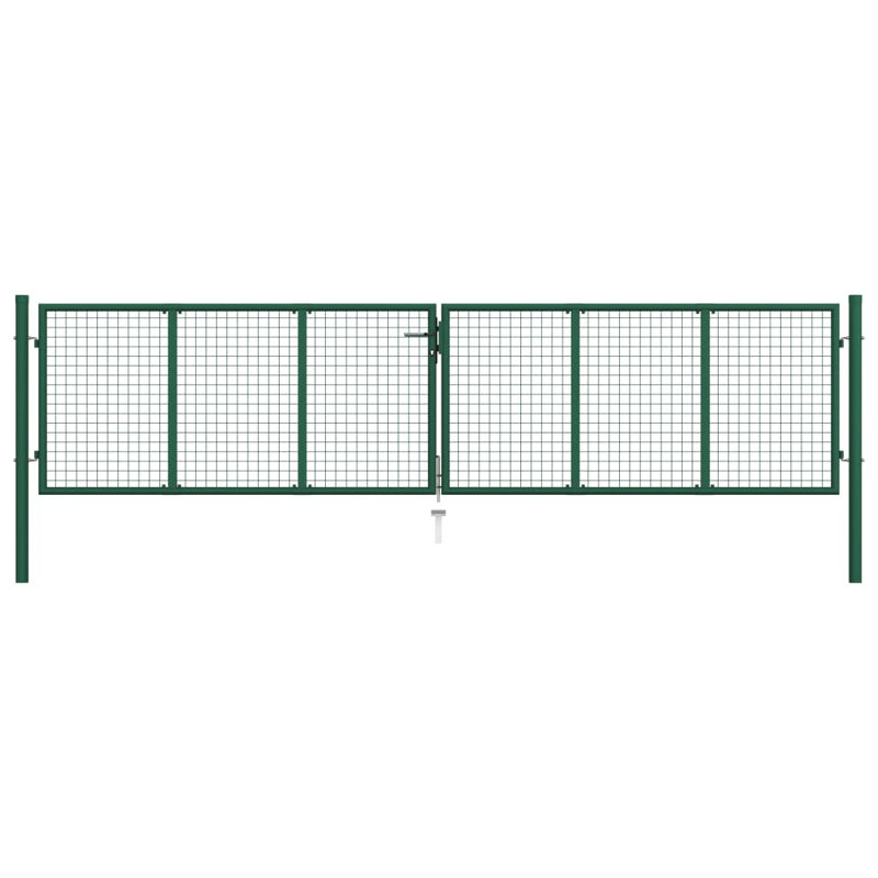 Maghakia Mesh Garden Gate Steel Green, 75cm H x 390cm W