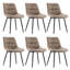 Chaise d'appoint rembourrée en similicuir Emsley avec pieds en métal-6037372