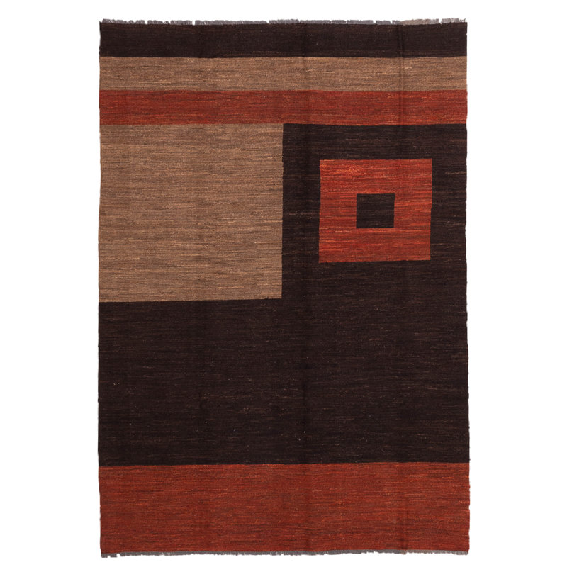Tapisserie brune Lahor Finest 6 pi 6 po x 9 pi 5 po Kilim