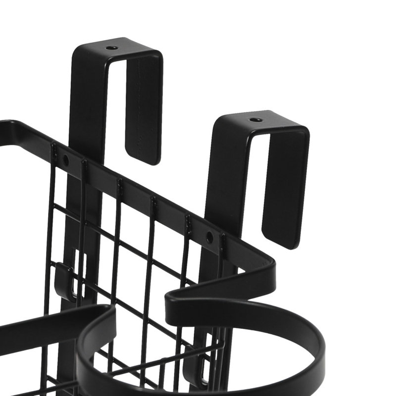 Blackened Iron Over-the-Door Organizer Basket
