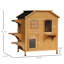 Enceinte d'extérieur en bois pour chat 2 étages pour chat avec 2 portes-115203760