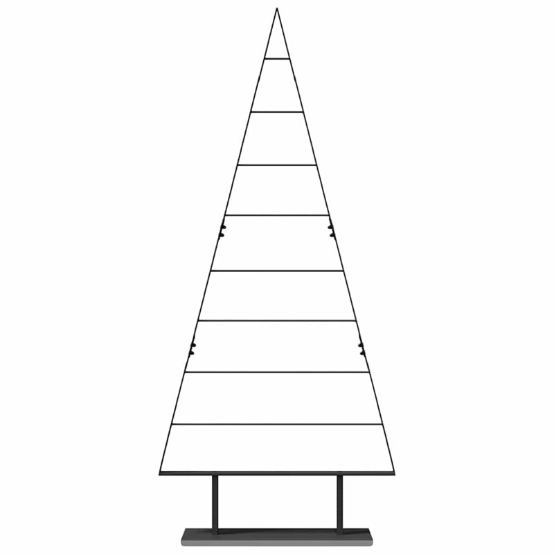  Metal Christmas Tree with Stand steel, Black, 5.91' H