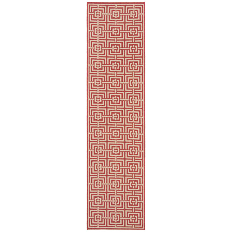Carovella Performance Geometric Indoor/Outdoor Area Rug, Runner 2'2" x 8'