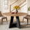 Table de salle à manger ronde 47,25 po en bois manufacturé