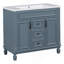 Meuble-lavabo moderne 36 po avec lavabo supérieur-679305154