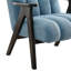 Fauteuil - bleu, rembourrage doux, décor moderne en bois massif avec dossier-116617679