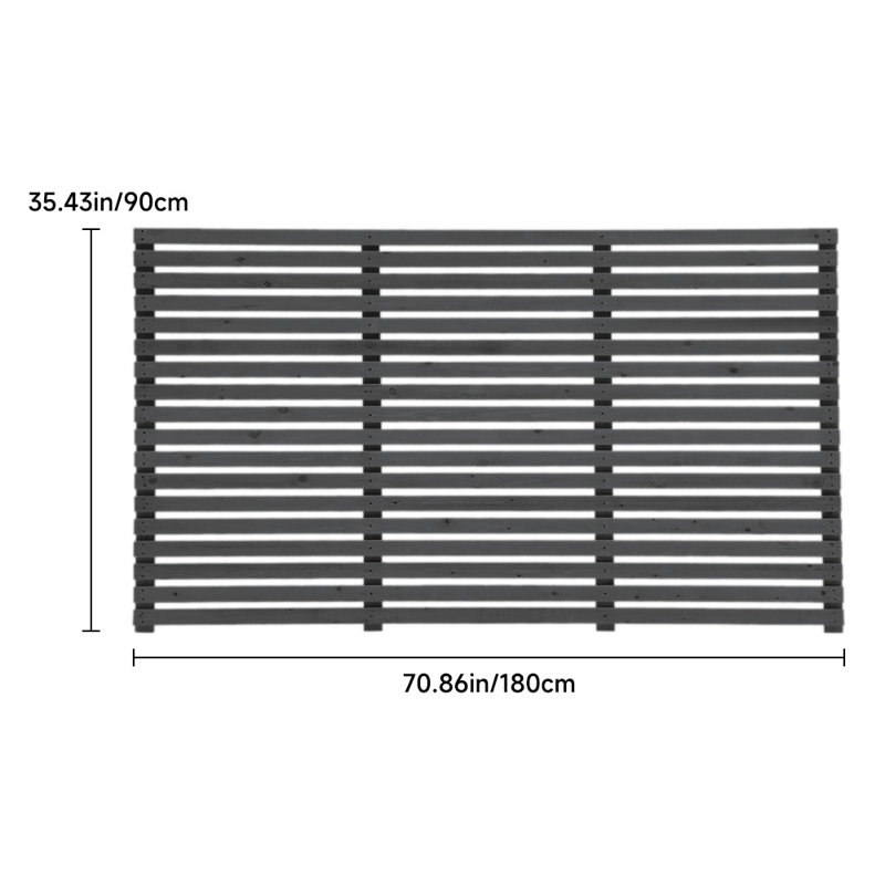 Sadiyah Wood Fence Panels Included, 90cm H x 180cm W