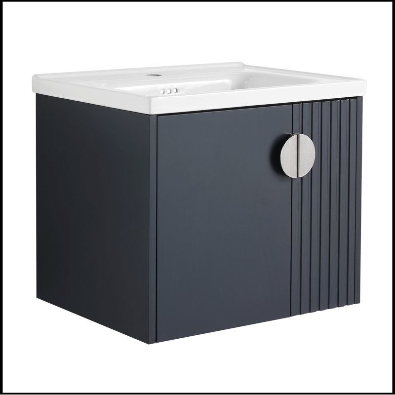 Ensemble de meuble-lavabo simple avec plateau 23,80 Rennell, Noir