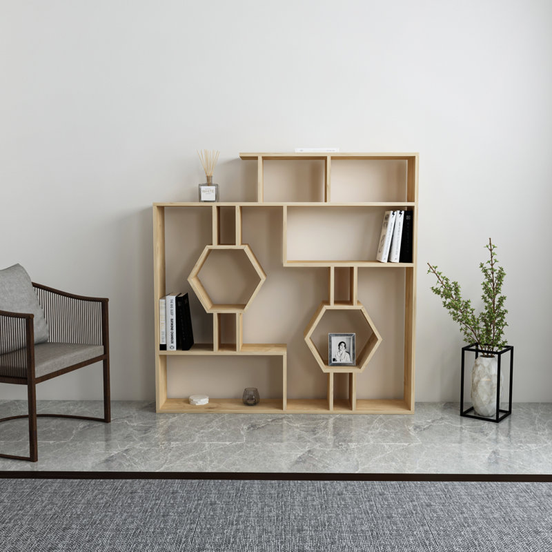 Swenson 134cm H x 134cm W Bookcase, Oak
