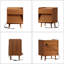 Table de chevet moderne à 2 tiroirs avec prises et lumière DEL (ensemble de 2)-445809815