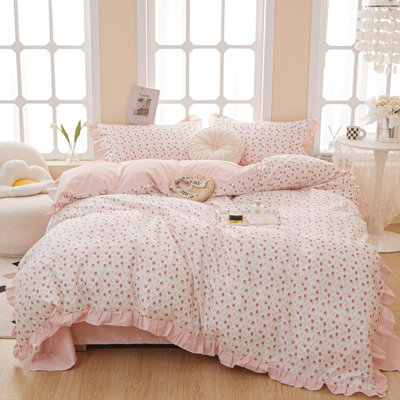 Microfiber Floral Print Comforter Set