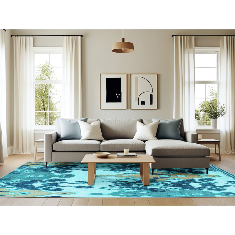 Abstract Indoor Rug, Rectangle 6' x 9'