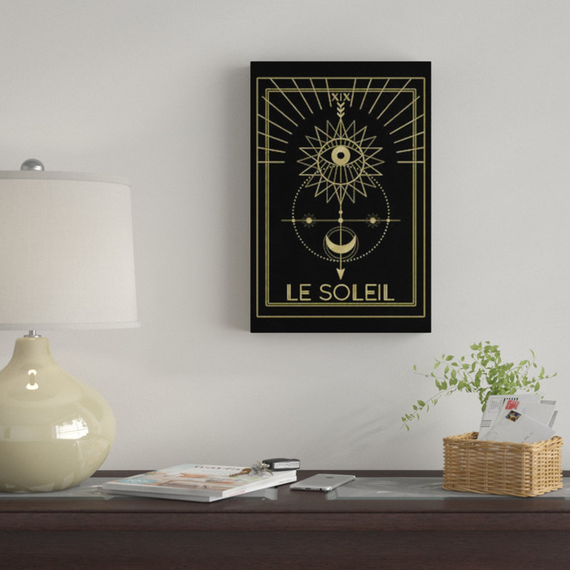 « le soleil », impression sur toile, H 40 po x l 26 po x P 1,5 po, Pas de tapis, Toile tendue