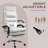 Microfibre Vibration Massage Office Chair, Light Gray-106882790
