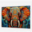 Thalya - Éléphant, art mural en acrylique pour le salon-101521358