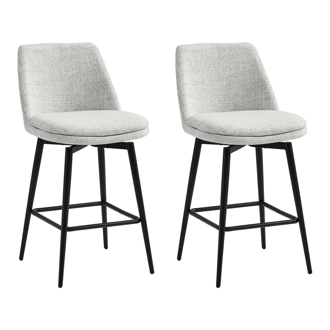 Betzalel Swivel Stool (Set of 2) Wade Logan® Seat 