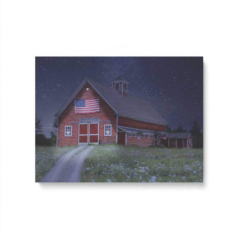 «Patriotic Country Night» par Lori Deiter, reproduction d'art, 48 W x 36 H, Does Not Apply, Toile non encadrée