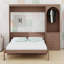 Lit escamotable classique avec 3 tiroirs, tablette de rangement et tringle pour garde-robe-783713831