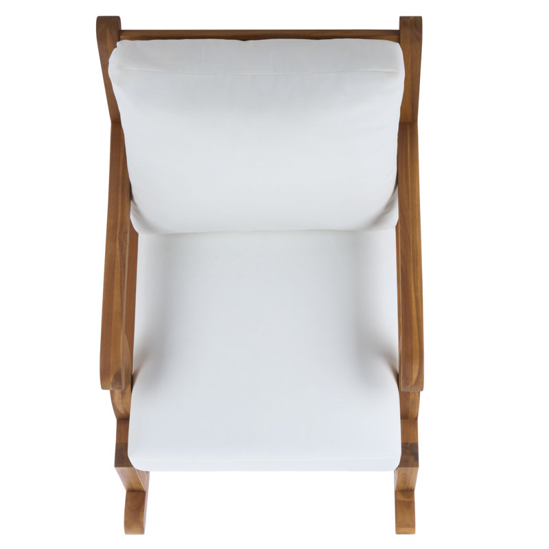 Outdoor Rocker Chair with Cushions, Ivory