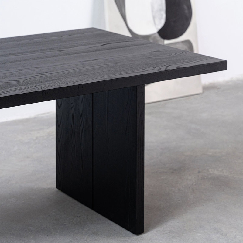 Table de salle à manger en bois massif de style français., H 29,5 po x L 86,6 po x l 35,4 po