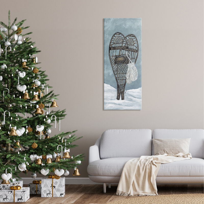 Conception d'art sur toile Winston Porter Snowshoes & Winter Gloves par Julie Norkus, H 48 po x l 20 po x P 1,5 po