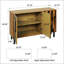 Buffet d'appoint moderne avec motif en bois droit, parfait pour un rangement élégant et un décor dans n'importe quel espace de vie-1082815043