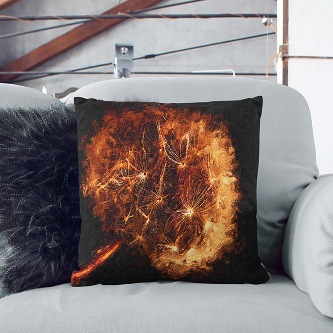 Dandelion Puff in Abstract Cushion with Filling