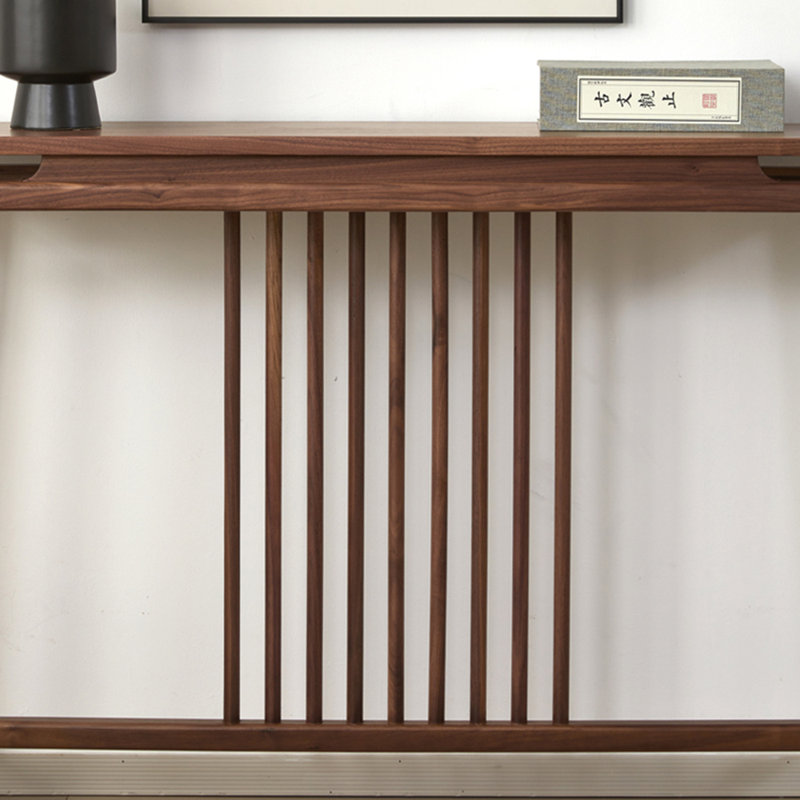 Nouvelle table de véranda en bois massif de style chinois., H 34,6 po x l 62,9 po x P 13,7 po