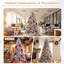 Arbre de Noël régulier vert / blanc en PVC artificiel-693136280