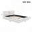 Queen Upholstered Platform Bed, White