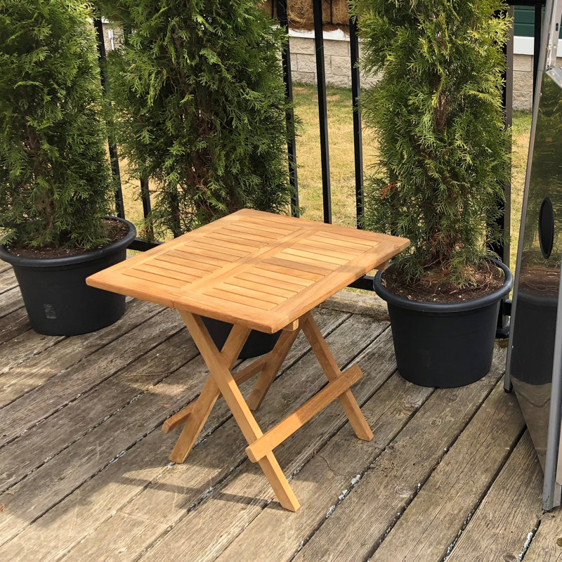 Outdoor Square Teak Side Table